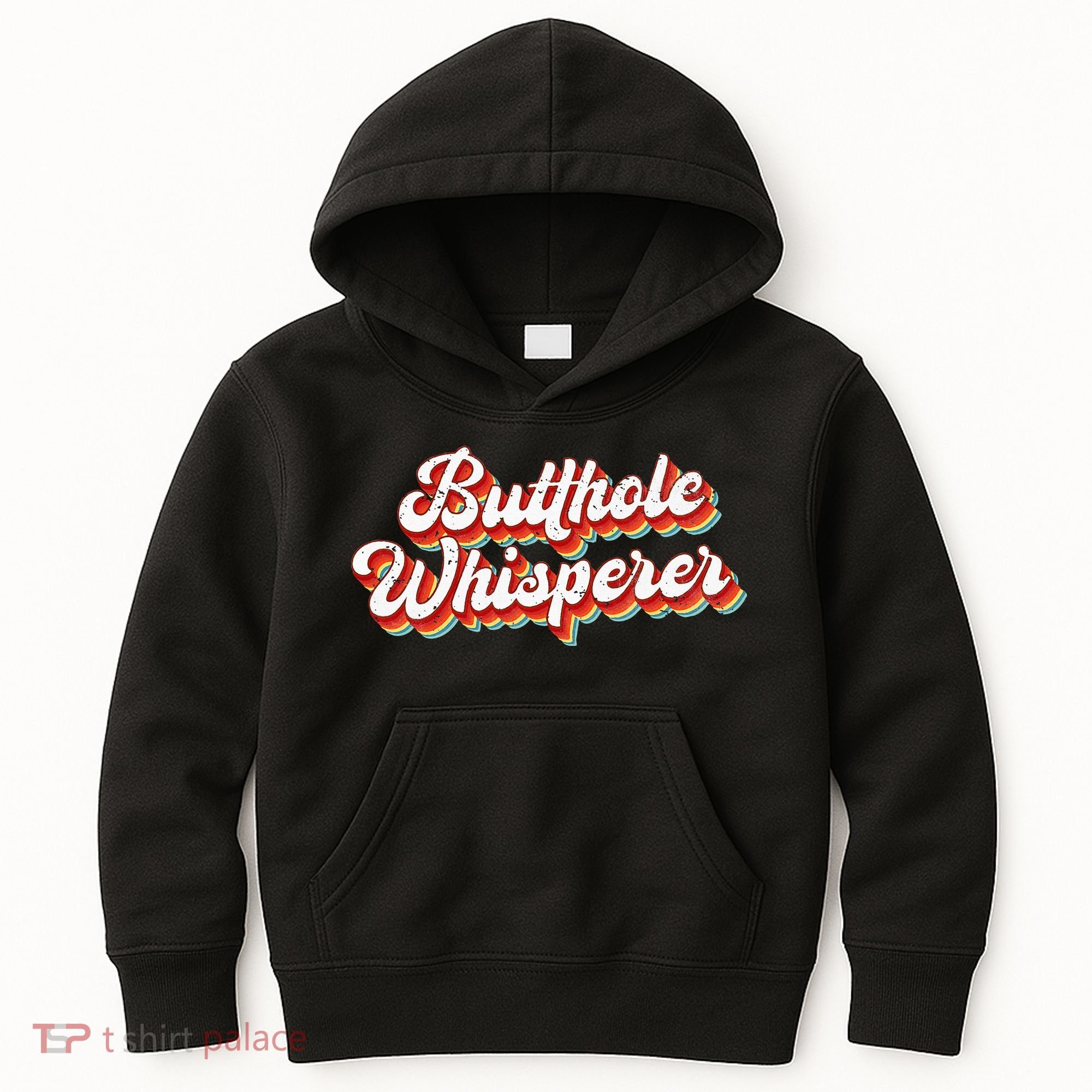 Butthole Whisperer Sarcastic Jokes Retro Kids Hoodie