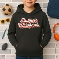 Butthole Whisperer Sarcastic Jokes Retro Kids Hoodie thumb 2