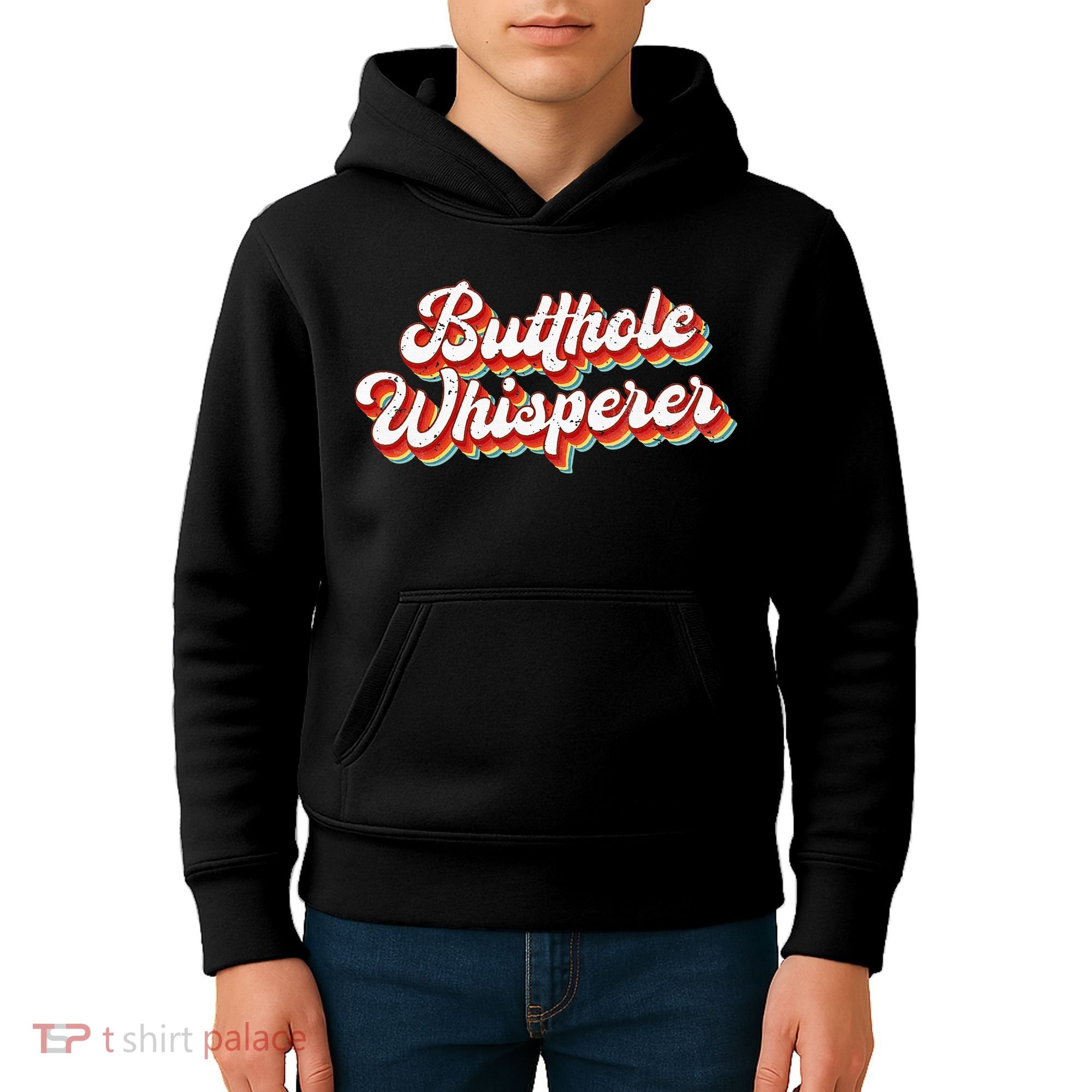 Butthole Whisperer Sarcastic Jokes Retro Kids Hoodie