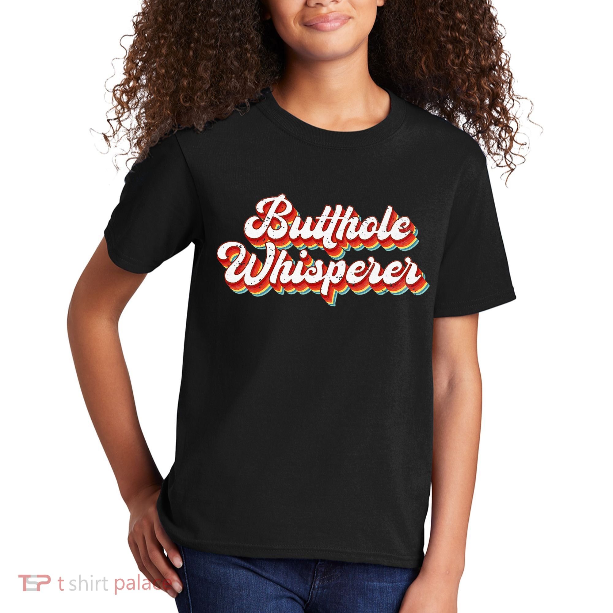 Butthole Whisperer Sarcastic Jokes Retro Kids T-Shirt