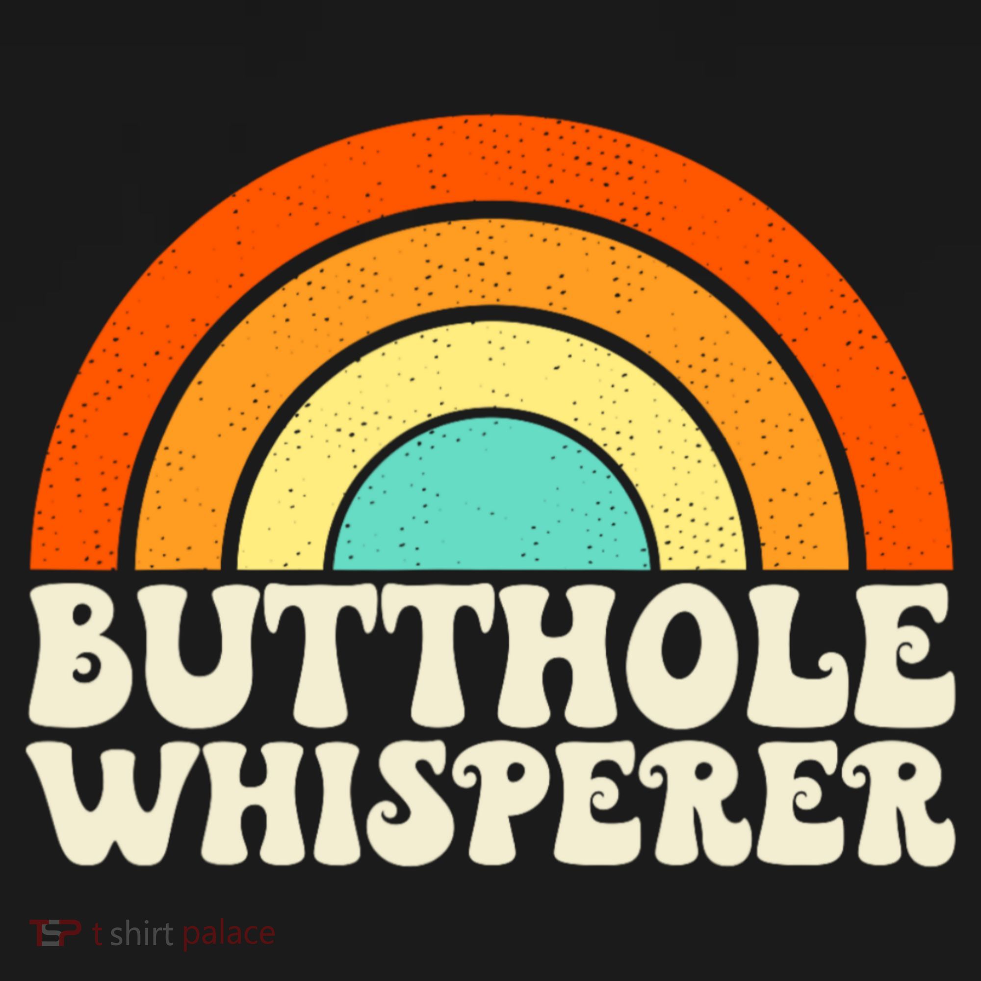 Butthole Whisperer Sarcastic Jokes Retro Groovy Rainbow Hoodie