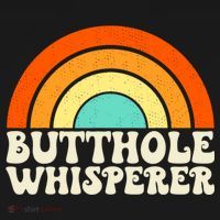 Butthole Whisperer Sarcastic Jokes Retro Groovy Rainbow Apron thumb 3