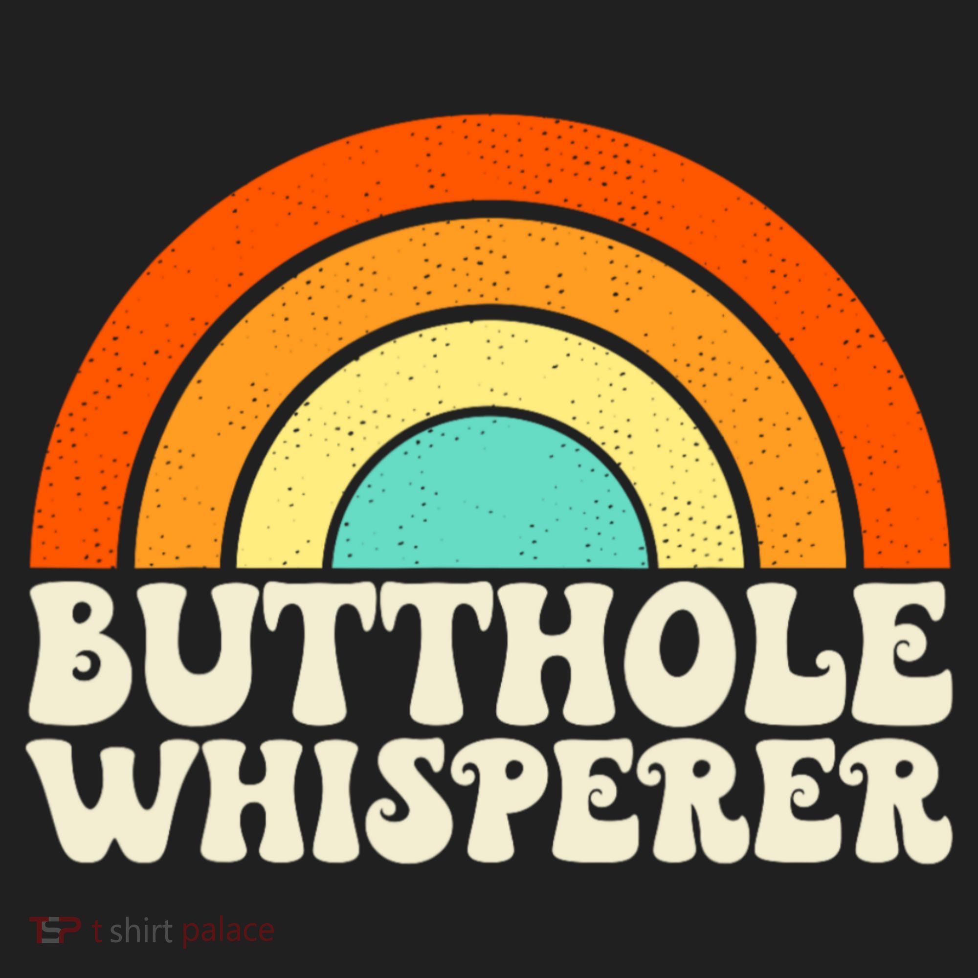 Butthole Whisperer Sarcastic Jokes Retro Groovy Rainbow Beanie
