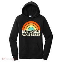 Butthole Whisperer Sarcastic Jokes Retro Groovy Rainbow Women's Hoodie thumb 0