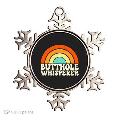 Butthole Whisperer Sarcastic Jokes Retro Groovy Rainbow Ornament