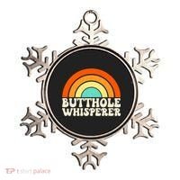 Butthole Whisperer Sarcastic Jokes Retro Groovy Rainbow Ornament thumb 0