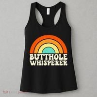 Butthole Whisperer Sarcastic Jokes Retro Groovy Rainbow Women's Tank Top thumb 3