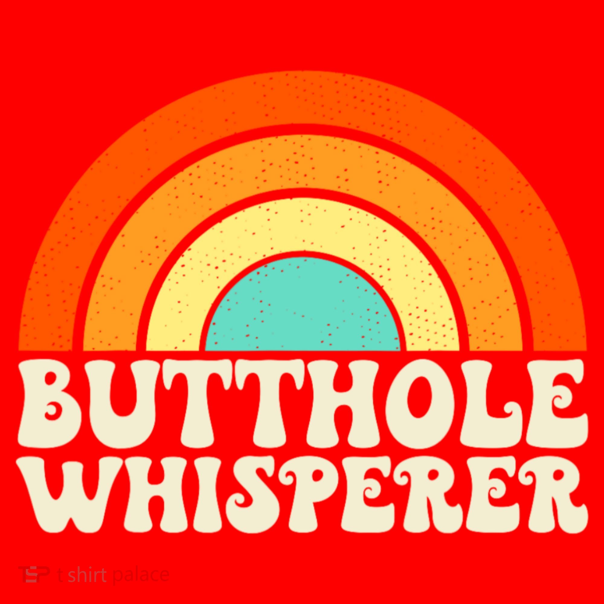 Butthole Whisperer Sarcastic Jokes Retro Groovy Rainbow Santa Hat