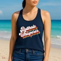 Butthole Whisperer Sarcastic Jokes Retro Women's Tank Top thumb 2