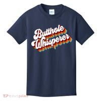 Butthole Whisperer Sarcastic Jokes Retro Kids T-Shirt thumb 0