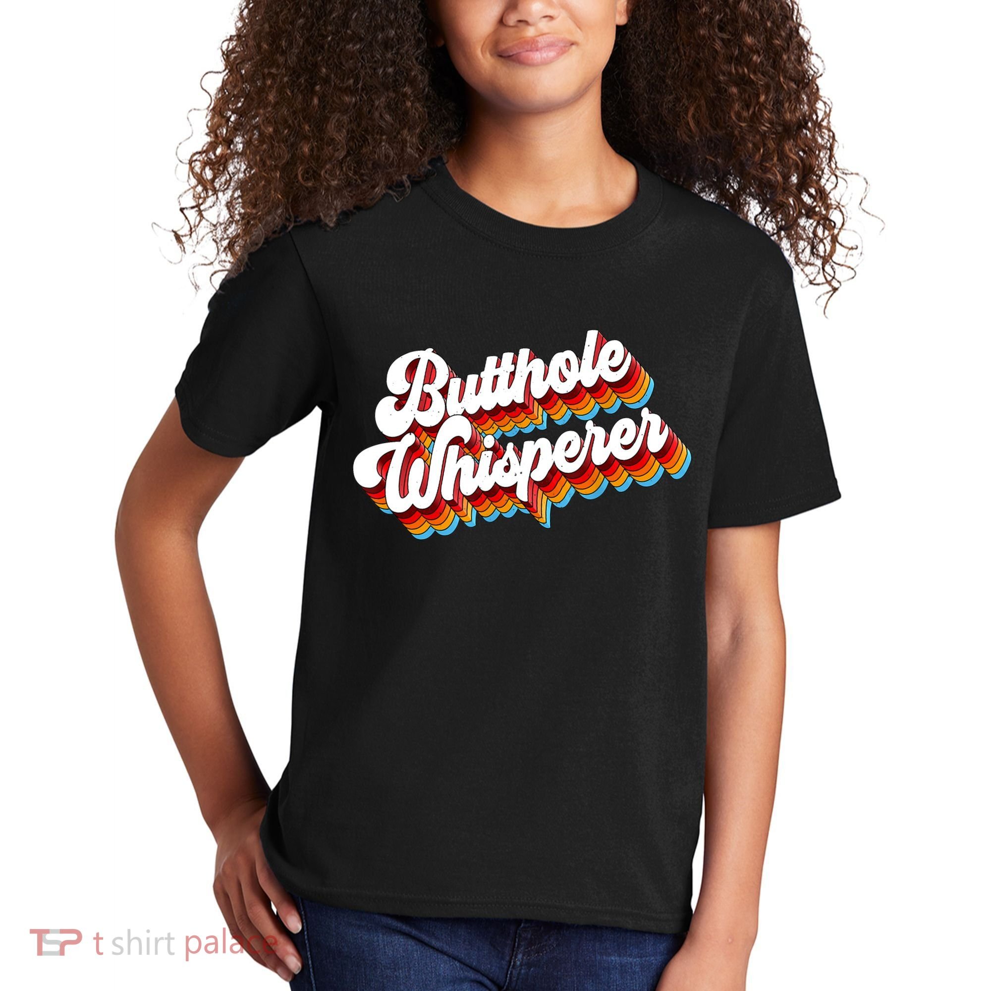 Butthole Whisperer Sarcastic Jokes Retro Kids T-Shirt