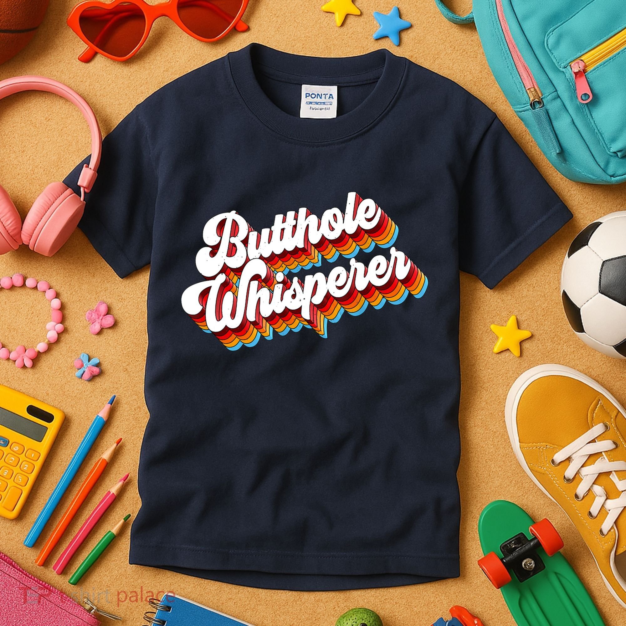 Butthole Whisperer Sarcastic Jokes Retro Kids T-Shirt