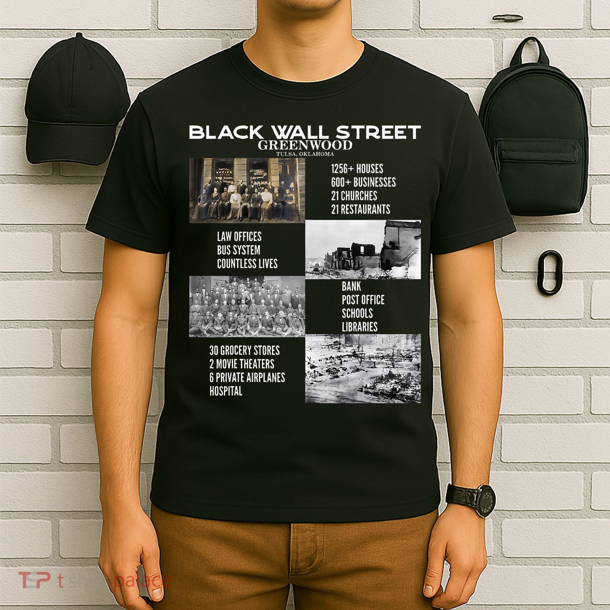Black Wall Street African American Black History And Legacy T-Shirt