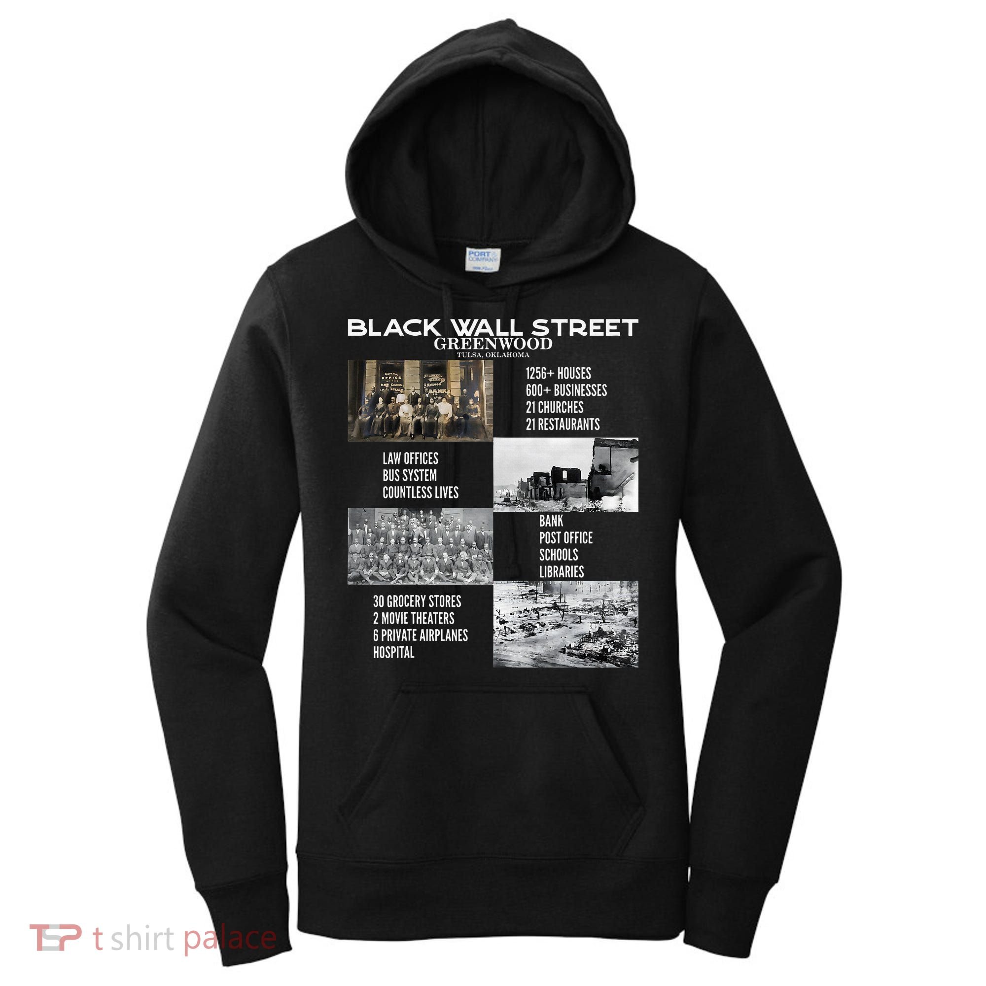 Black Wall Street African American Black History And Legacy Women's Hoodie