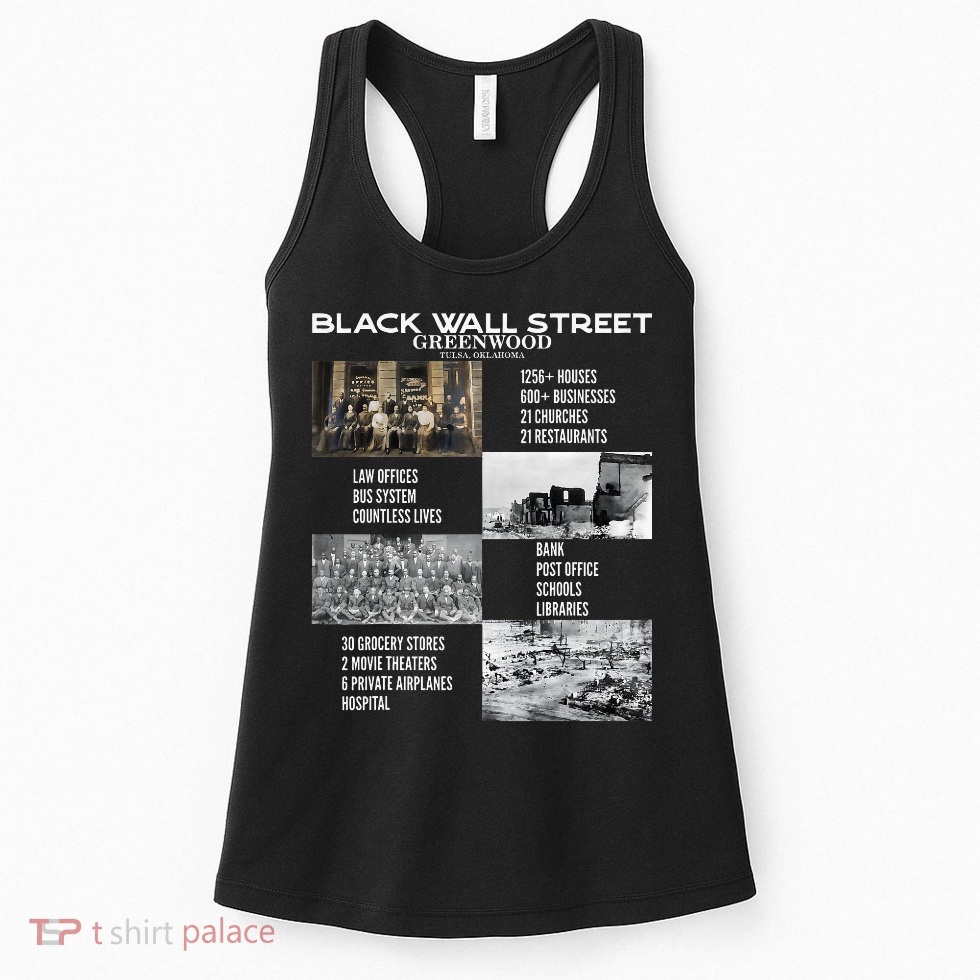 Black Wall Street African American Black History And Legacy Women's Tank Top