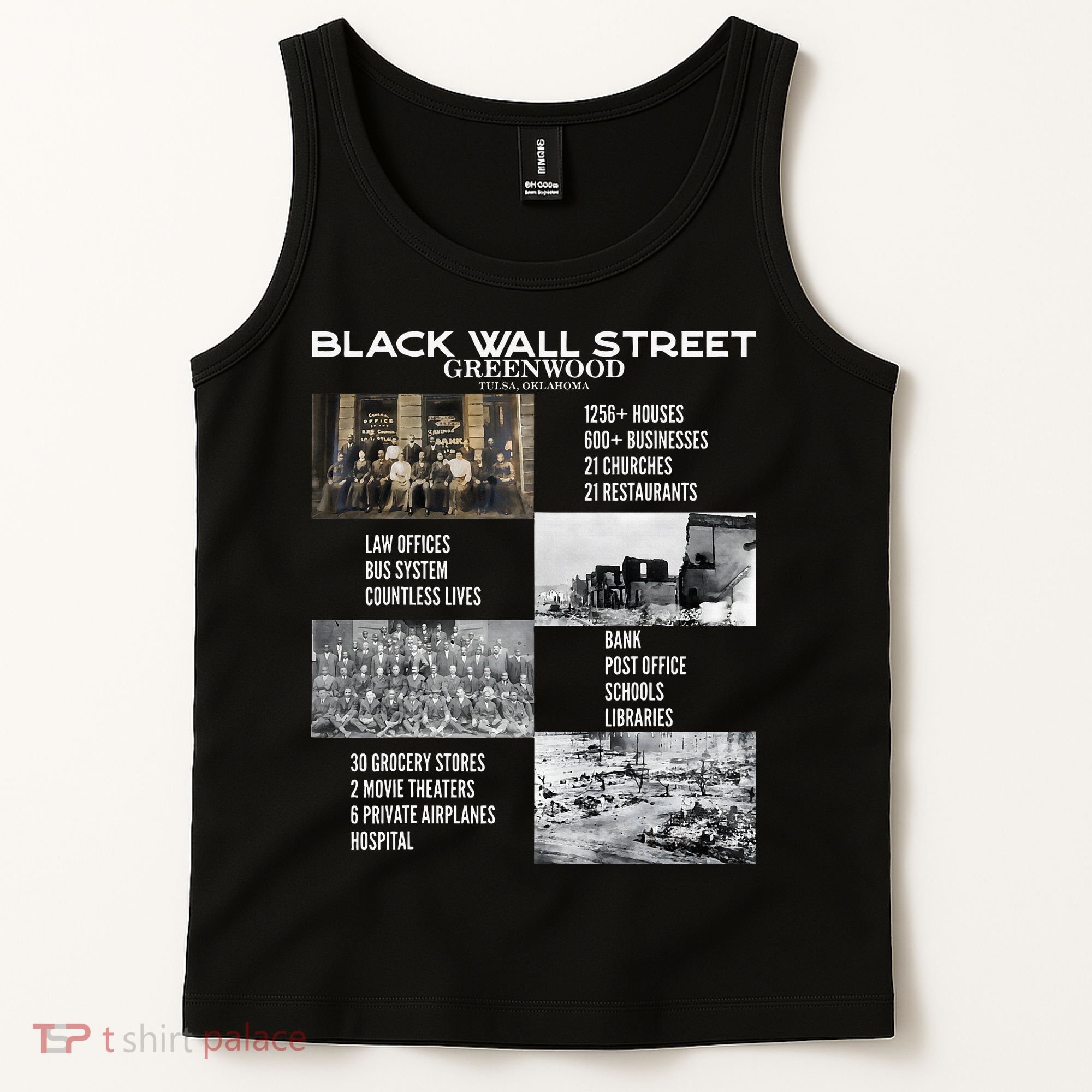 Black Wall Street African American Black History And Legacy Tank Top