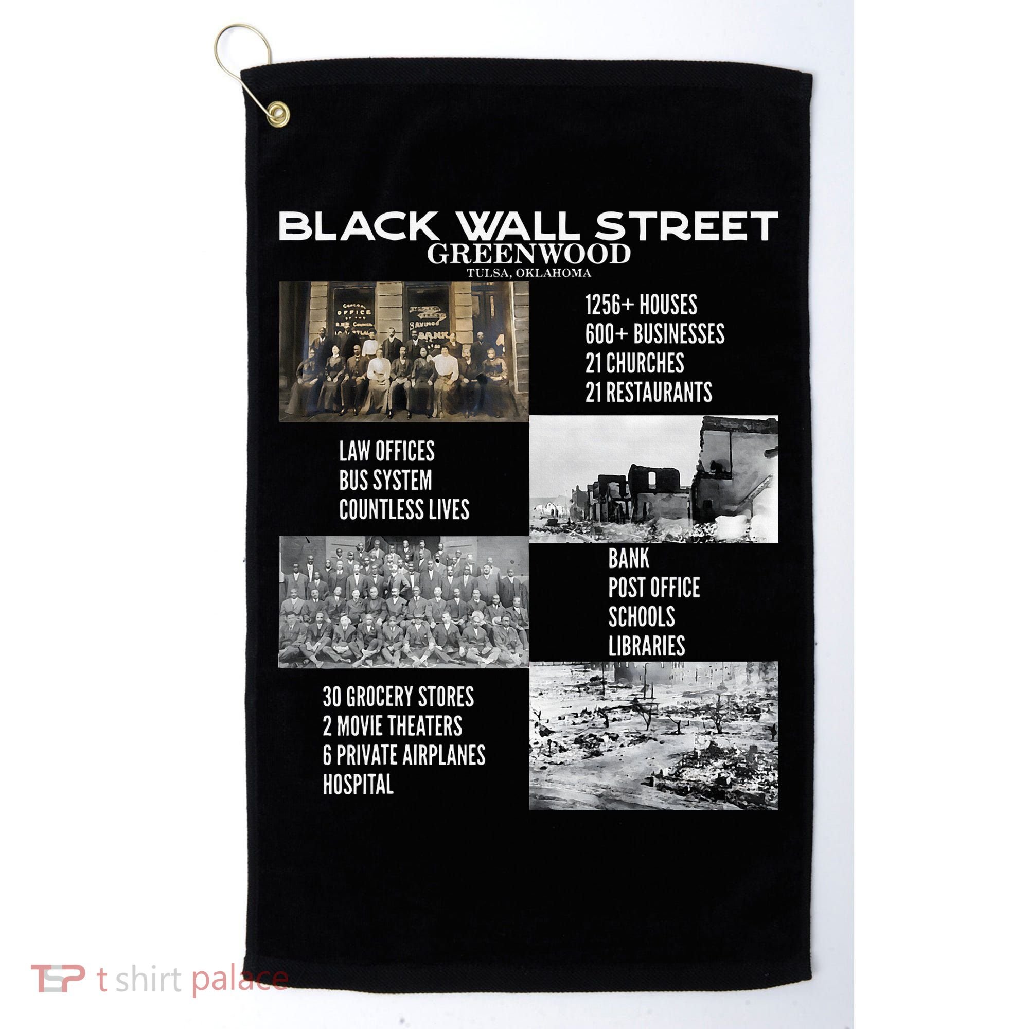 Black Wall Street African American Black History And Legacy Golf Towel