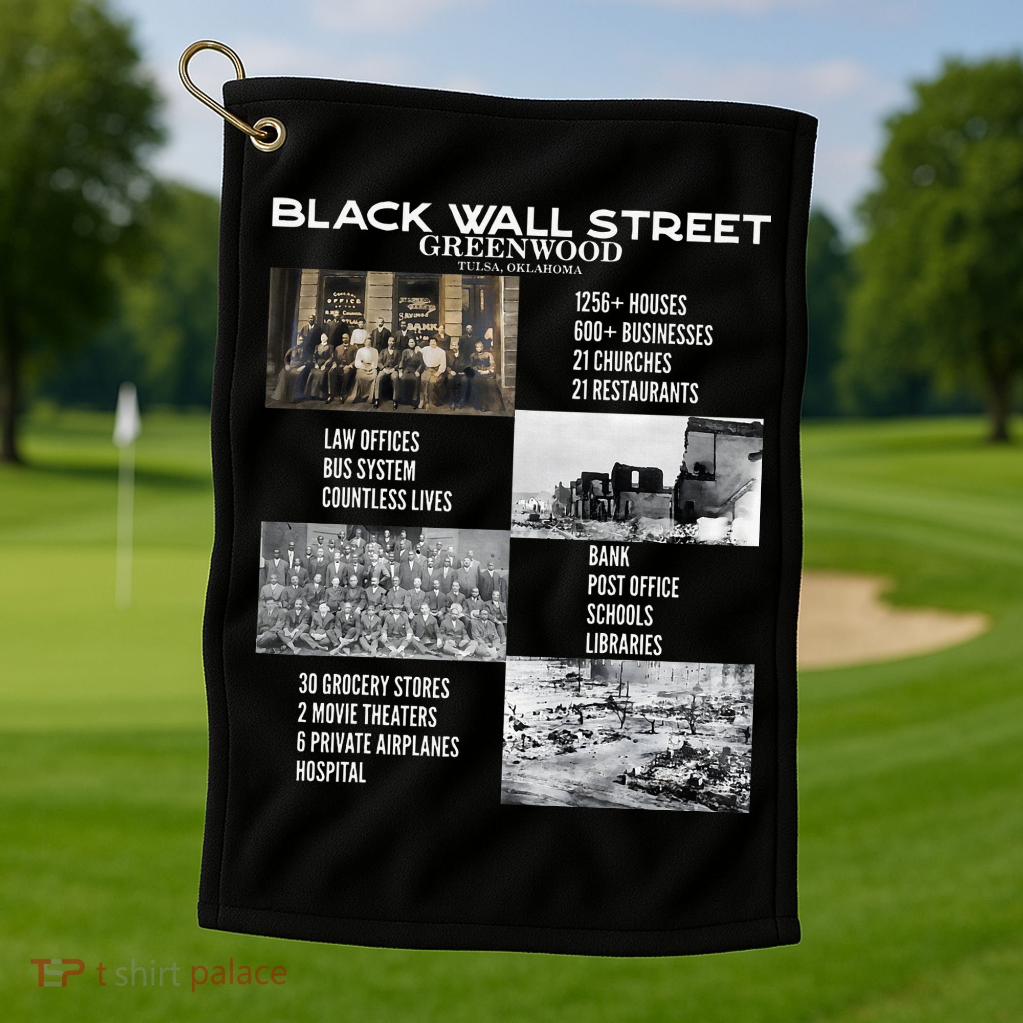 Black Wall Street African American Black History And Legacy Golf Towel