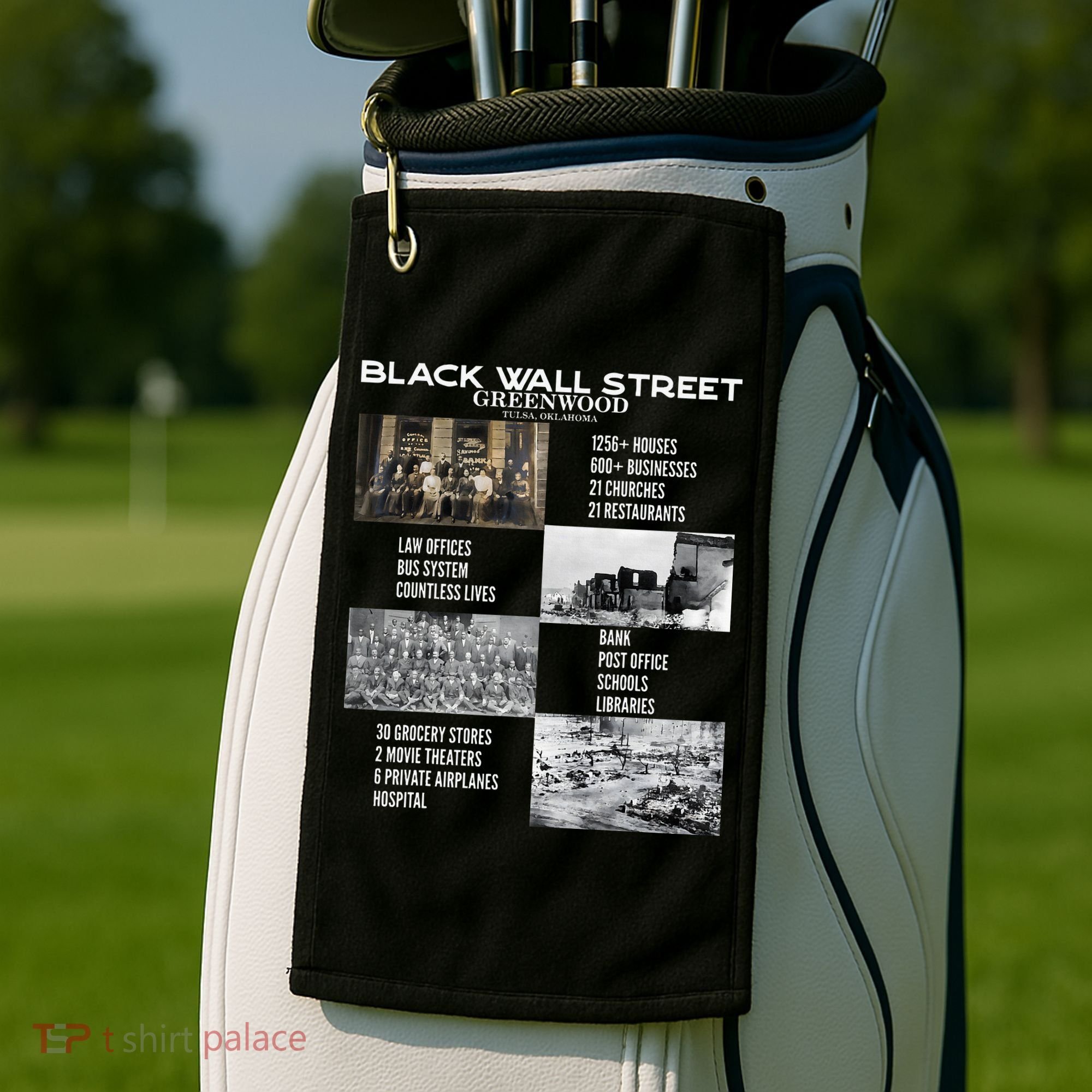 Black Wall Street African American Black History And Legacy Golf Towel