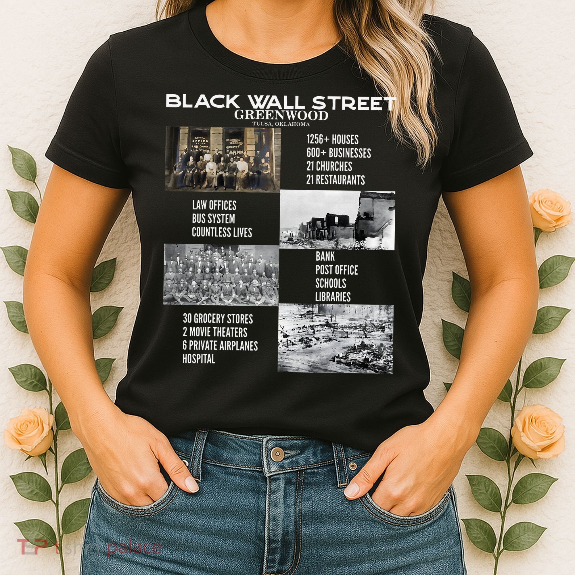 Black Wall Street African American Black History And Legacy Women's T-Shirt