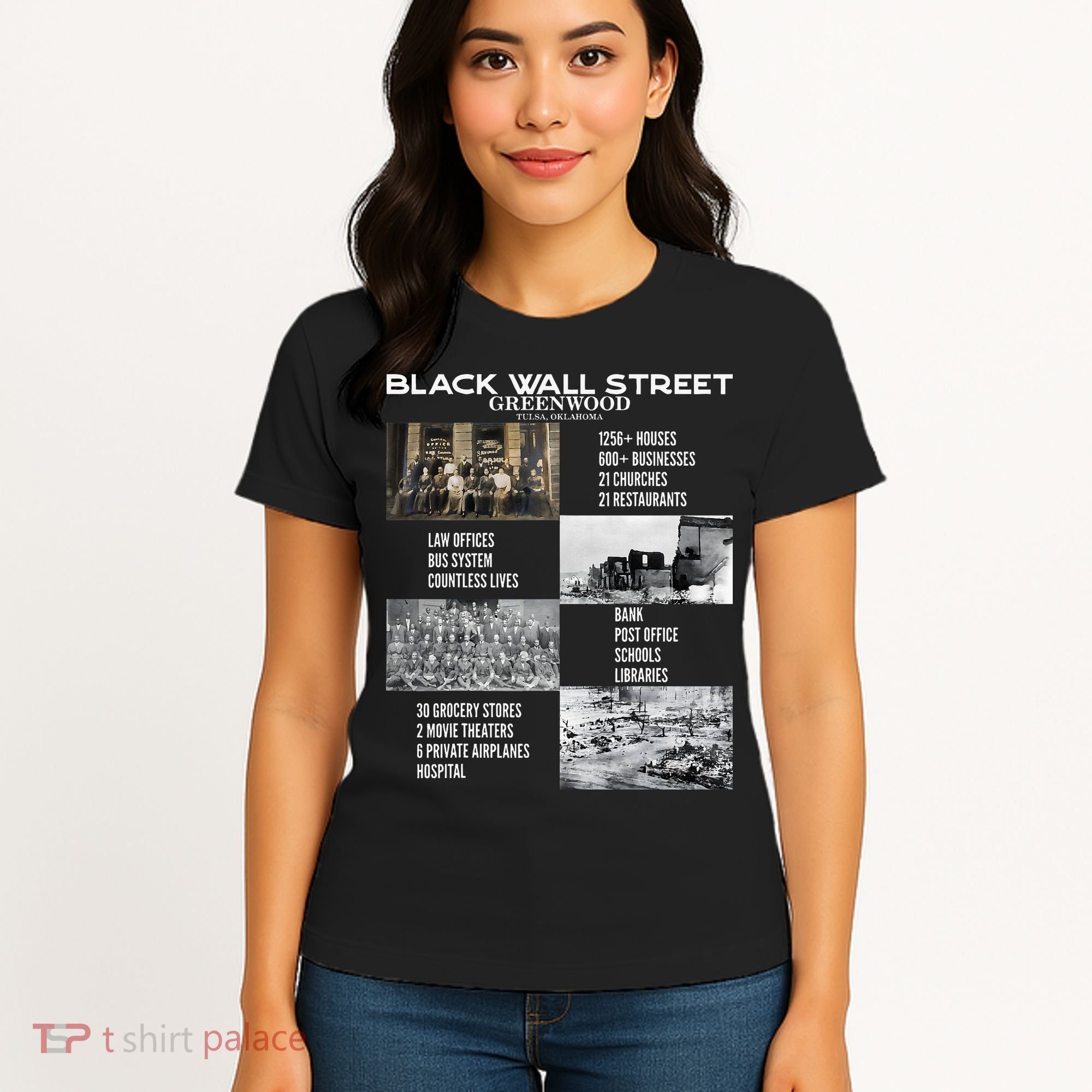 Black Wall Street African American Black History And Legacy Women's T-Shirt