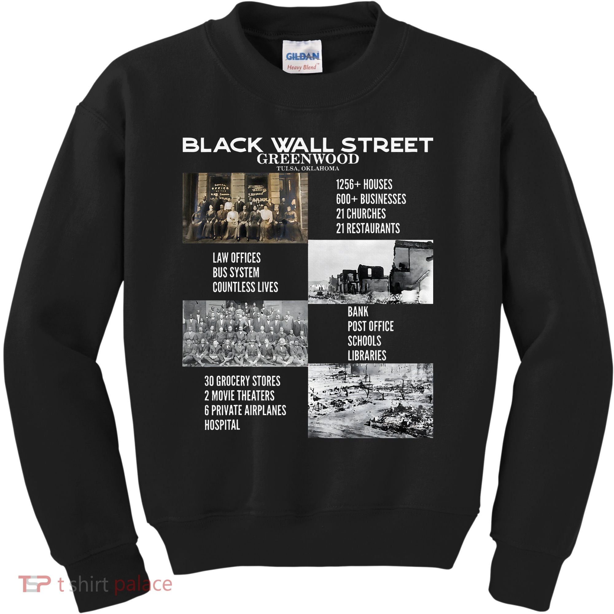 Black Wall Street African American Black History And Legacy Kids Sweatshirt
