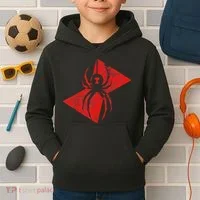 Black Widow Spider Gift Kids Hoodie thumb 2
