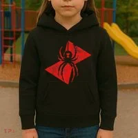 Black Widow Spider Gift Kids Hoodie thumb 3
