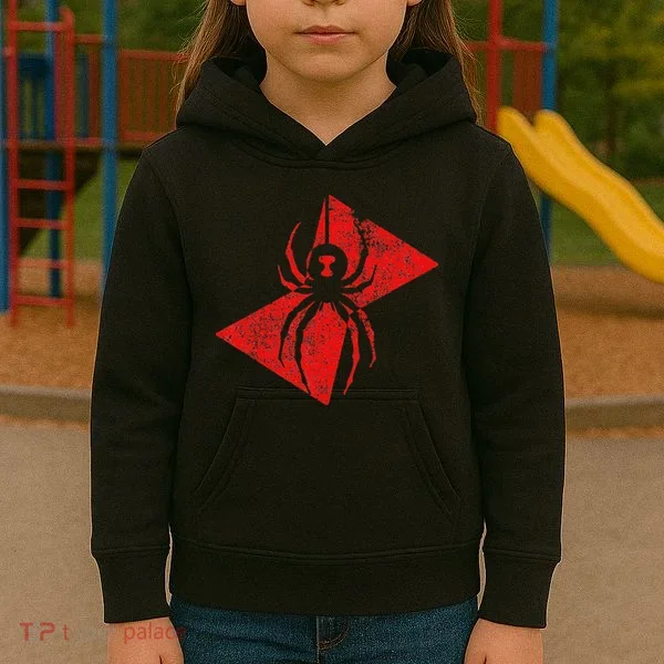 Black Widow Spider Gift Kids Hoodie