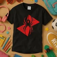 Black Widow Spider Gift Kids T-Shirt thumb 3