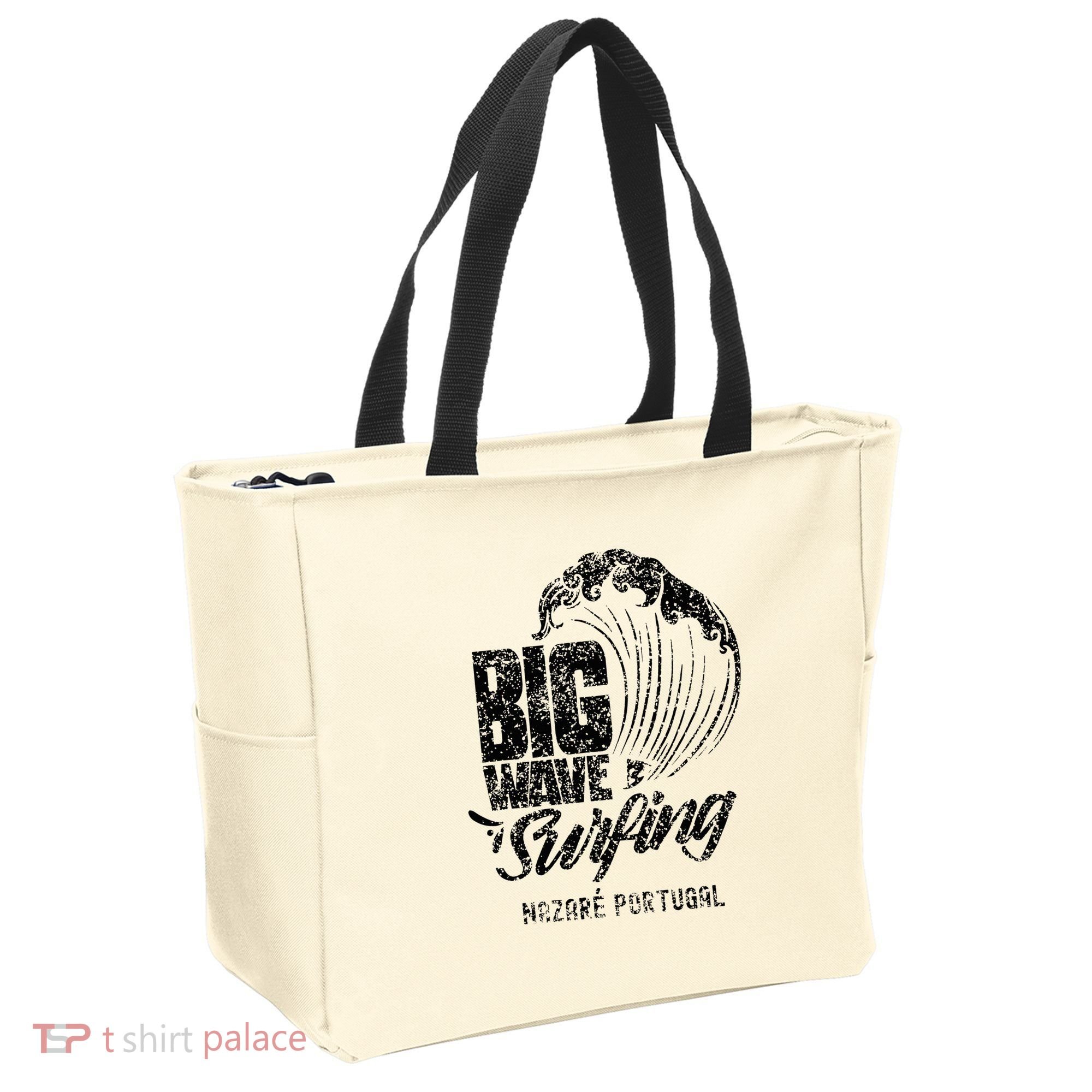 Big Wave Surfing Nazaré Portugal Surfer Surf Tote Bag