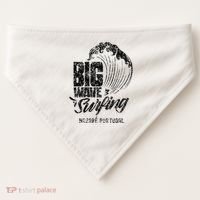 Big Wave Surfing Nazaré Portugal Surfer Surf USA-Made Doggie Bandana thumb 0