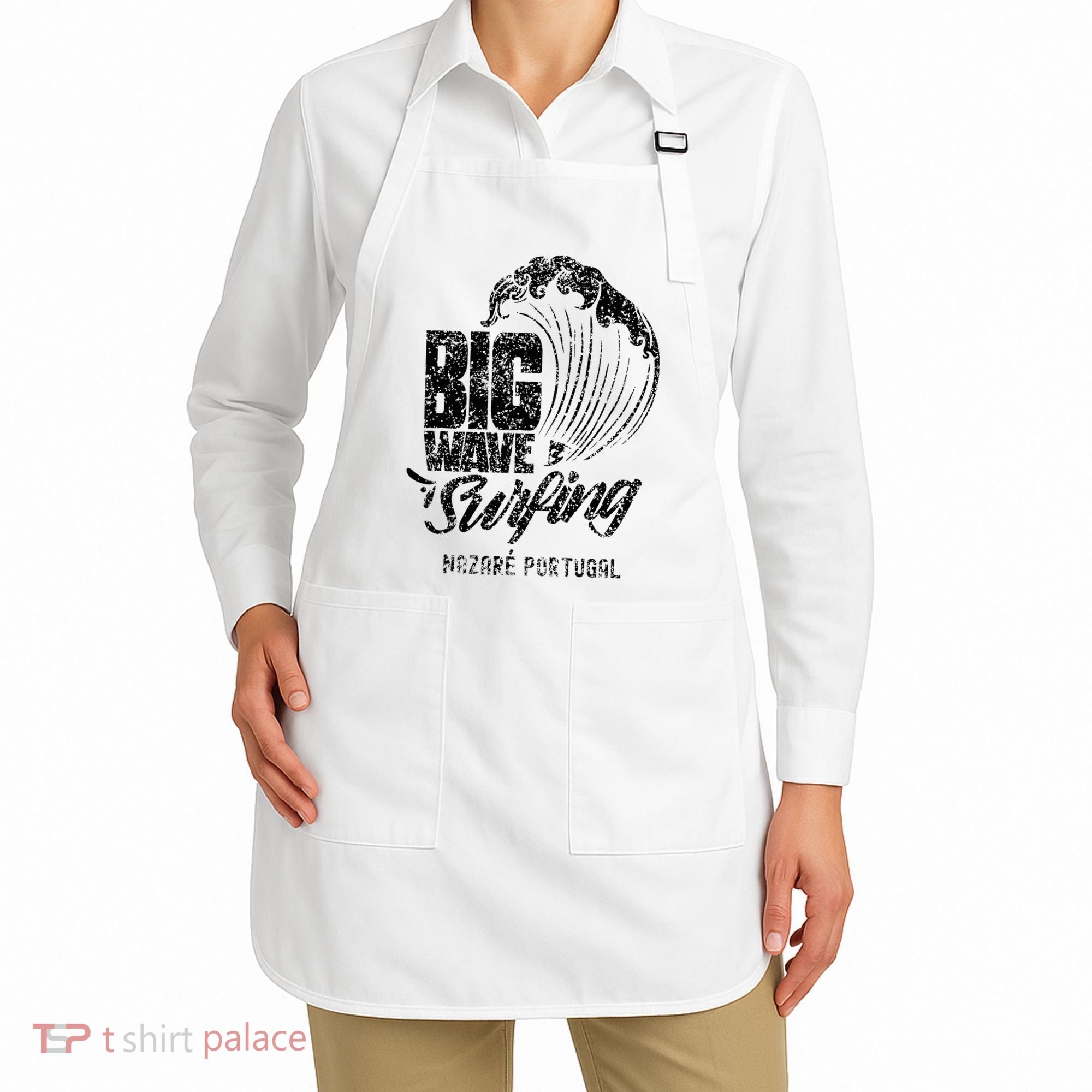 Big Wave Surfing Nazaré Portugal Surfer Surf Apron