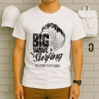 Big Wave Surfing Nazaré Portugal Surfer Surf T-Shirt thumb 6