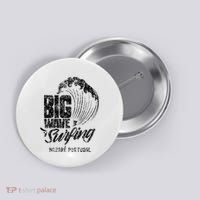 Big Wave Surfing Nazaré Portugal Surfer Surf Button thumb 0