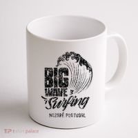 Big Wave Surfing Nazaré Portugal Surfer Surf Coffee Mug thumb 1