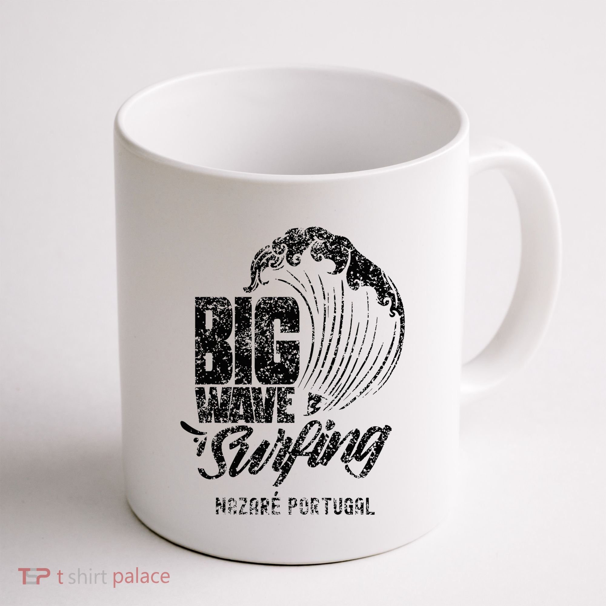 Big Wave Surfing Nazaré Portugal Surfer Surf Coffee Mug