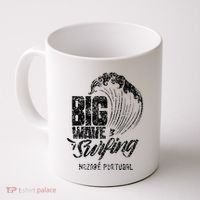 Big Wave Surfing Nazaré Portugal Surfer Surf Coffee Mug thumb 0