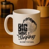Big Wave Surfing Nazaré Portugal Surfer Surf Coffee Mug thumb 4