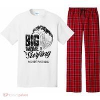 Big Wave Surfing Nazaré Portugal Surfer Surf Pajama Set thumb 0