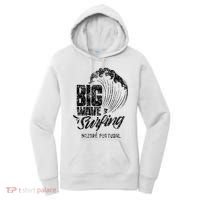 Big Wave Surfing Nazaré Portugal Surfer Surf Women's Hoodie thumb 0