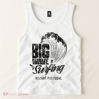 Big Wave Surfing Nazaré Portugal Surfer Surf Tank Top thumb 2