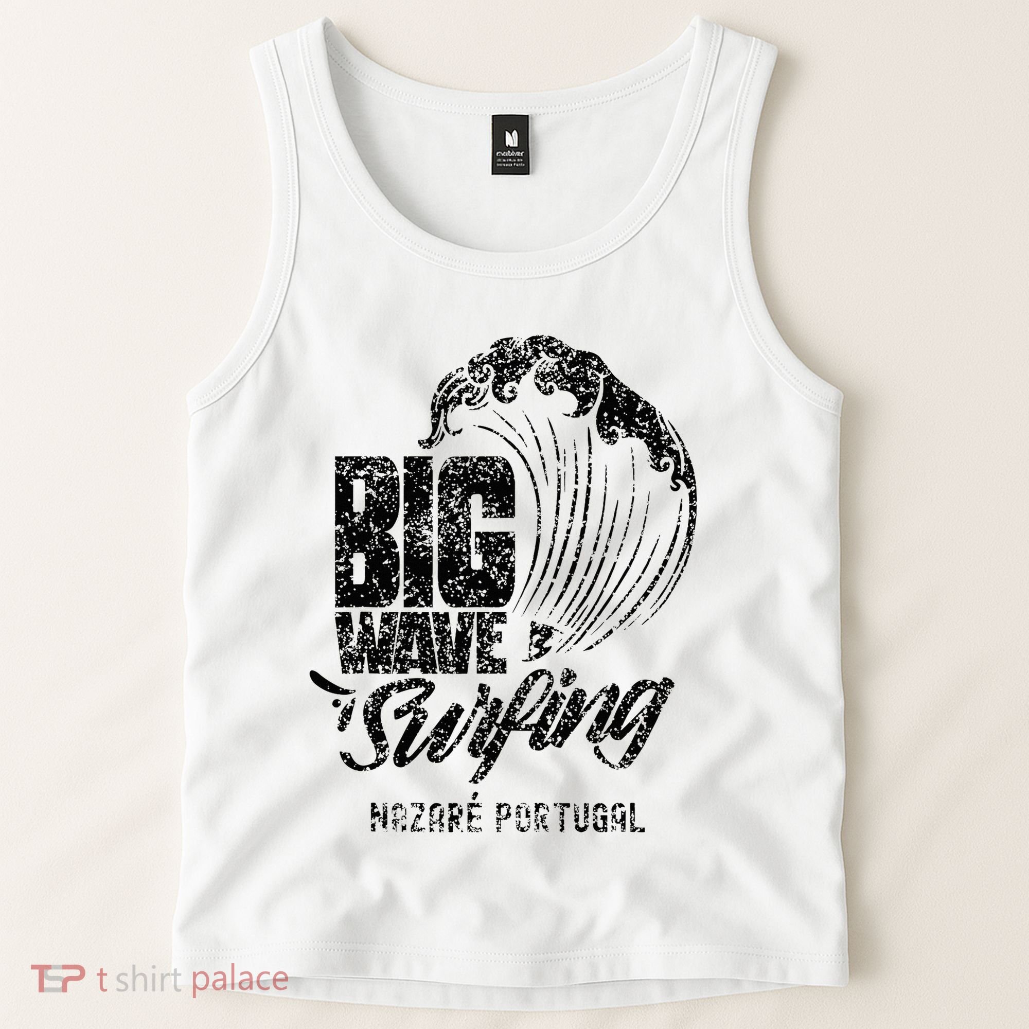 Big Wave Surfing Nazaré Portugal Surfer Surf Tank Top
