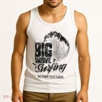 Big Wave Surfing Nazaré Portugal Surfer Surf Tank Top thumb 3