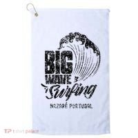Big Wave Surfing Nazaré Portugal Surfer Surf Golf Towel thumb 0