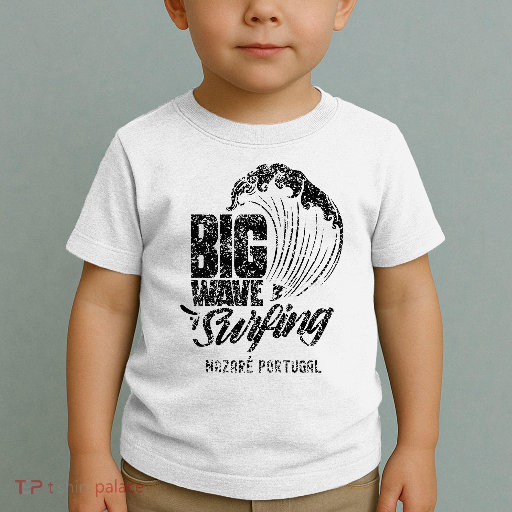 Big Wave Surfing Nazaré Portugal Surfer Surf Toddler T-Shirt