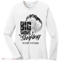 Big Wave Surfing Nazaré Portugal Surfer Surf Women's Long Sleeve Shirt thumb 0