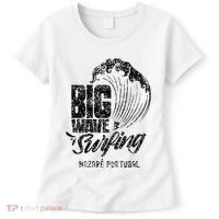 Big Wave Surfing Nazaré Portugal Surfer Surf Women's T-Shirt thumb 0