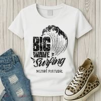 Big Wave Surfing Nazaré Portugal Surfer Surf Women's T-Shirt thumb 3