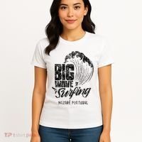 Big Wave Surfing Nazaré Portugal Surfer Surf Women's T-Shirt thumb 4